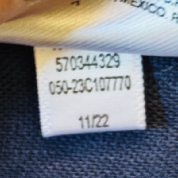 Chico's Embellished Linen Dress Dark Navy 3/4 Sleeves Knee Length Size 0 (US 4) - Picture 10 of 10